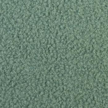 Preview: Teddy Plüsch Minky Bouclé in Altmint, Locken in Nahaufnahme